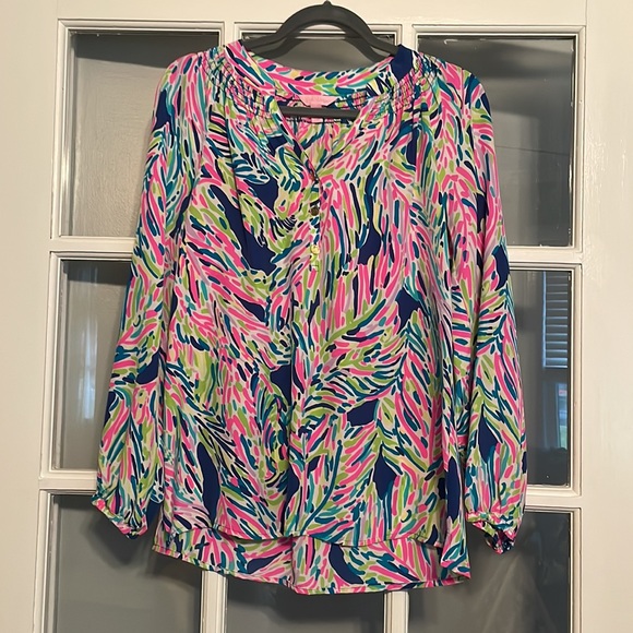 Lilly Pulitzer Elsa in Rare Indigo Palm Reader Small - Picture 4 of 6